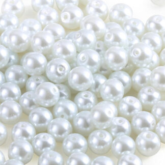 2 mm Glass Pearls White 1g