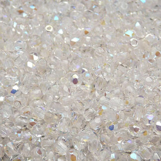 3FP Crystal AB Fire Polished Beads 20 Beads