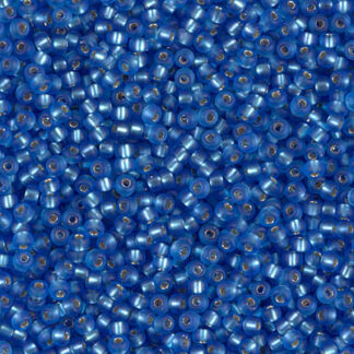11-0019F Matte Silver Lined Sapphire 2g