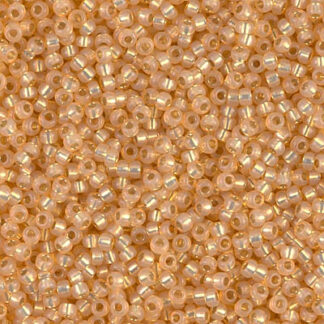 11-0552 Dyed Light Apricot Silver Lined Alabaster 2g