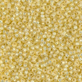 11-0554 Dyed Silver Lined Pale Yellow Alabaster 2g