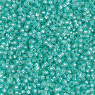 11-0571 Dyed Silver Lined Mint Green Alabaster 2g (Copy)