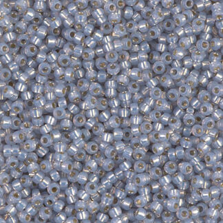 11-0576 Dyed Silver Lined Blue Grey Alabaster 2g