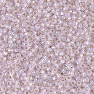 11-0643 Dyed Silver Lined Light Pink Alabaster 2g