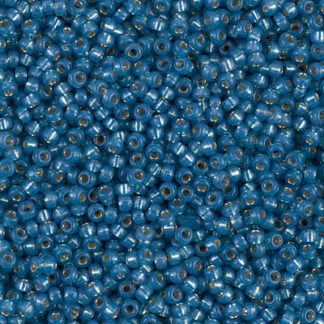 11-0648 Dyed Silver Lined Denim Blue Alabaster 2g