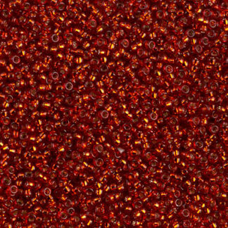 15-1434 Dyed Silver Lined Dark Burnt Orange 2g