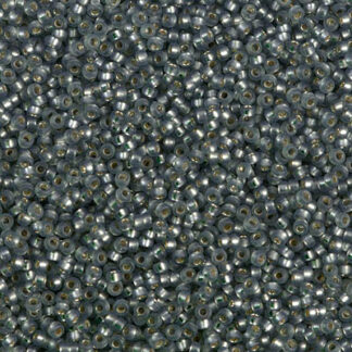 15-1630 Dyed Semi-Matte Silver Lined Moss Green 2g