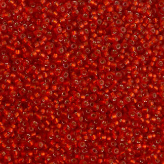 15-1639 Semi-Matte Silver Lined Red Orange 2g
