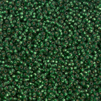 15-1642 Dyed Semi-Matte Silver Lined Leaf Green 2g