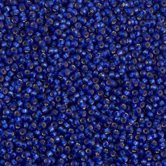 15-1653 Dyed Semi-Matte Silver Lined Dusk Blue 2g