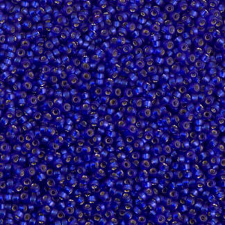 15-1656 Dyed Semi-Matte Silver Lined Dark Blue Violet 2g