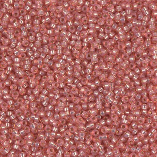 15-0553 Dyed Dark Peach Silver Lined Alabaster 2g