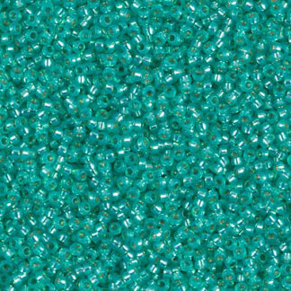 15-0572 Dyed Aqua Green Silver Lined Alabaster 2g