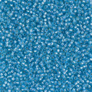 15-0573 Dyed Aqua Silver Lined Alabaster 2g