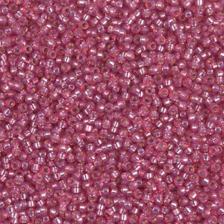 15-0645 Dyed Dk Rose Silver Lined Alabaster 2g