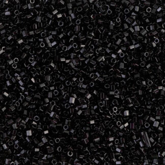 15H401 Opaque Black Cut Bead 2g