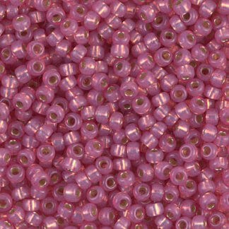 8-0645 Dyed Silver Lined Dark Rose Alabaster 2g