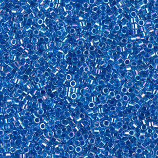 DB11-0077 Blue Lined Crystal AB Delica Bead 2g