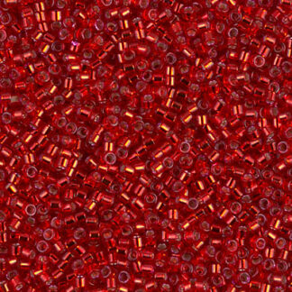 DB11-0602 Dyed Silver Lined Red Delica Bead 2g