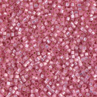 DB11-0625 Dyed Rose Silver Lined Alabaster Delica Bead 2g