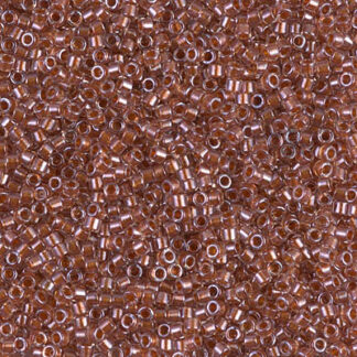 DB11-0915 Sparkle Ginger Lined Crystal Delica Bead 2g