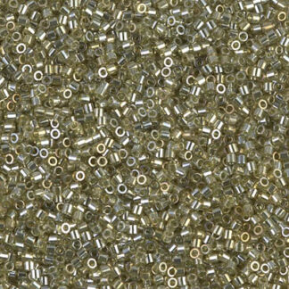DBS-124 Transparent Golden Olive Luster Small Delica Bead 2g