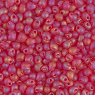 DP-0140FR Matte Red Orange 3.4mm Drop Bead