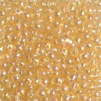 DP-0251 Light Gold Crystal AB 3.4mm Drop Bead 2g