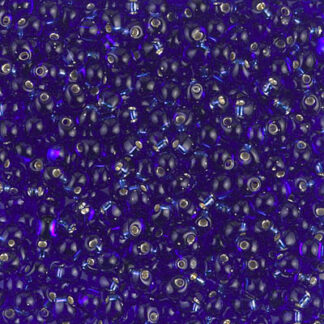 DPs28-0020 Silver Lined Dark Sapphire 2.8mm Drop Bead 2g