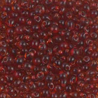 DPF-34 Red Lined Dk Topaz 3.4mm Drop Bead 2g