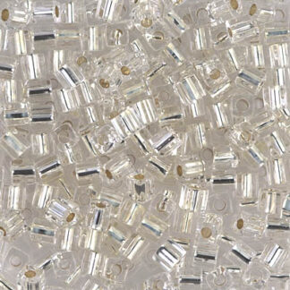 SB3-0001 Silver Lined Crystal 3 mm cube bead 2g