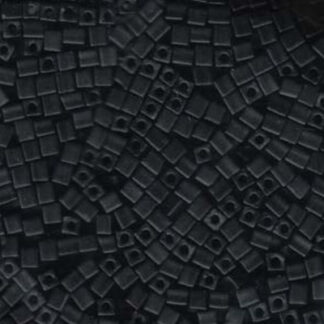 SB3-0401F Matte Op Black 3 mm cube bead 2g