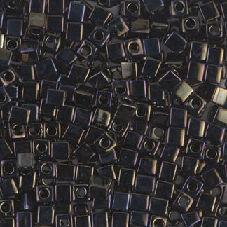 SB3-0458 Metallic Brown Iris 3 mm cube bead 2g