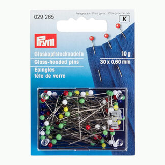 Pins Glass-headed, Prym, 0.60 x 30mm, multi-colour, 10g